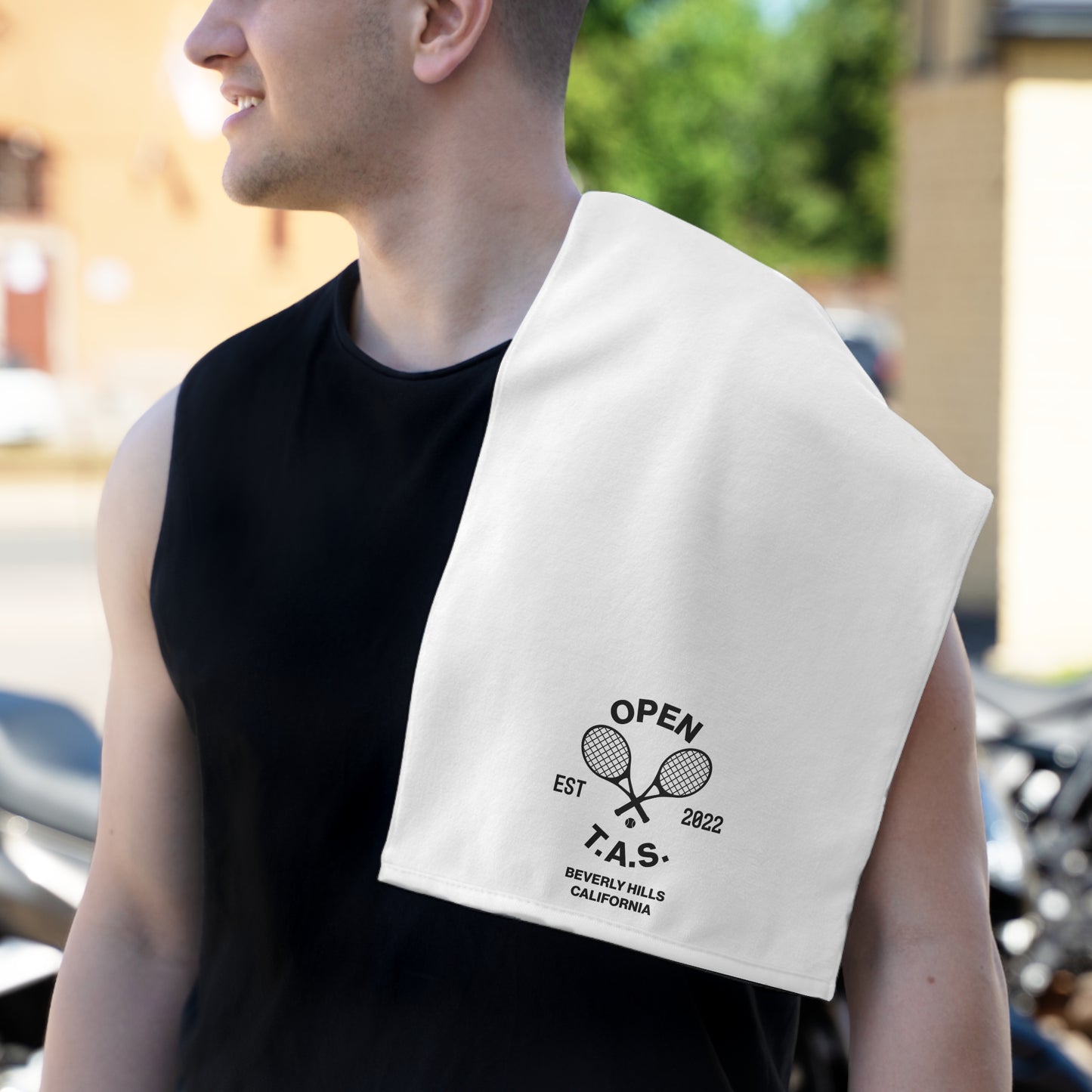 Tennis Rally Towel - Open T.A.S. 2022 Design for Events & Gifts