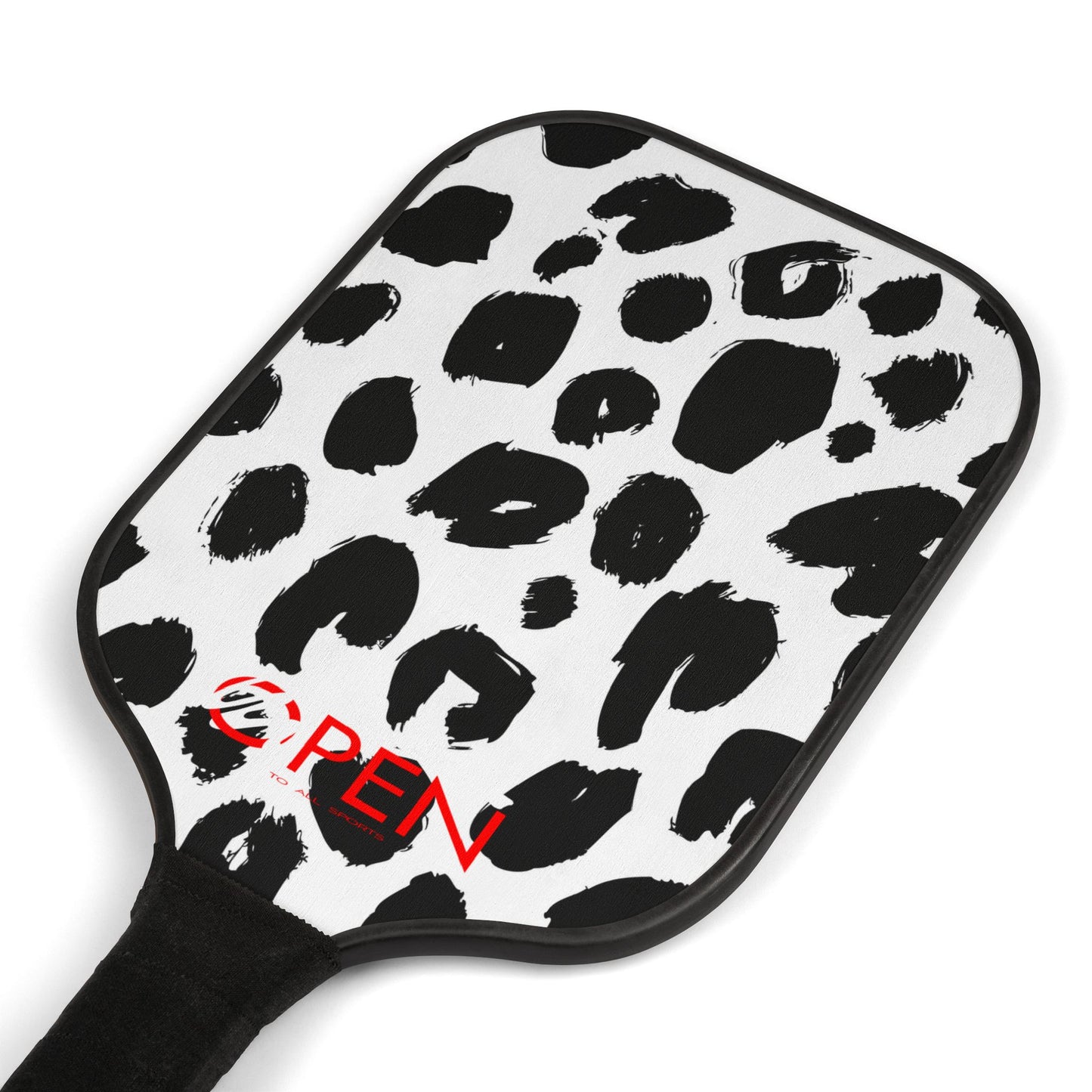 Wild Leopard Print Pickleball Kit - Fun & Stylish Paddle Set with Balls