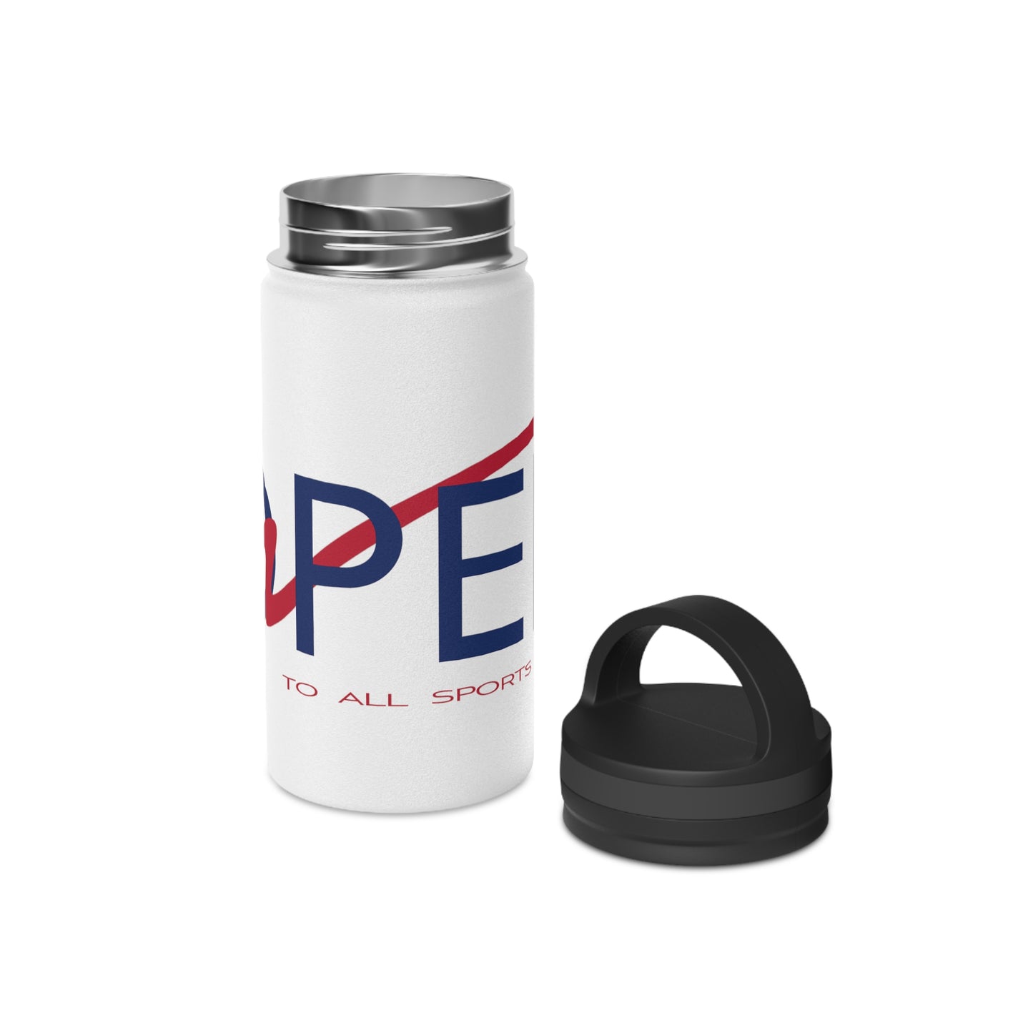 OPEN Red White and Blue - Stainless Steel Water Bottle, Handle Lid