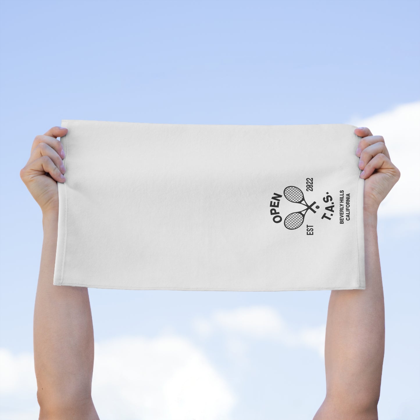 Tennis Rally Towel - Open T.A.S. 2022 Design for Events & Gifts