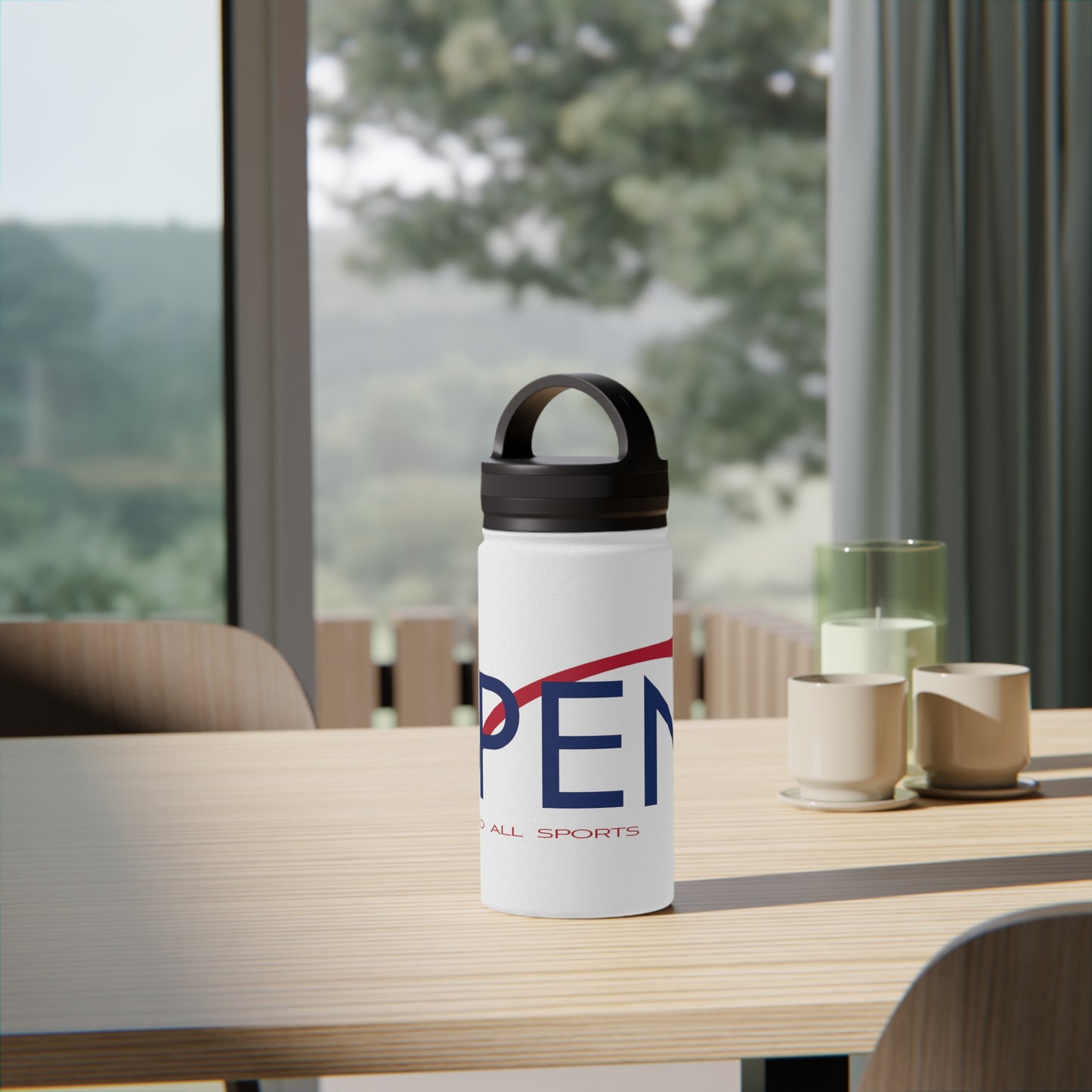 OPEN Red White and Blue - Stainless Steel Water Bottle, Handle Lid