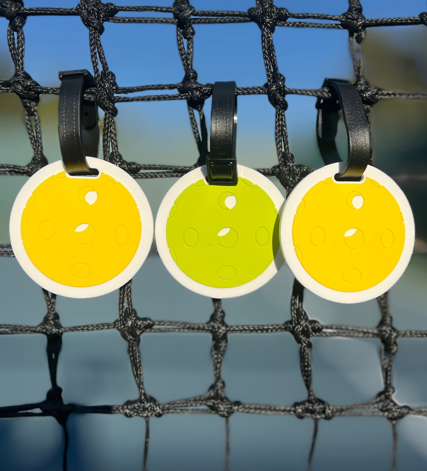 Pickleball Luggage Tag Yellow Green